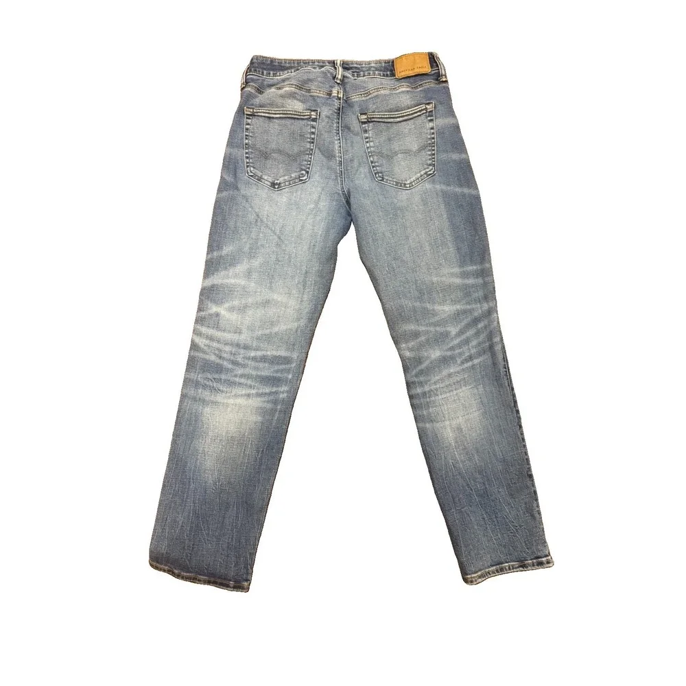 American Eagle Jeans Mens 30x30 Blue Medium Wash Stretch Denim Straight Leg
